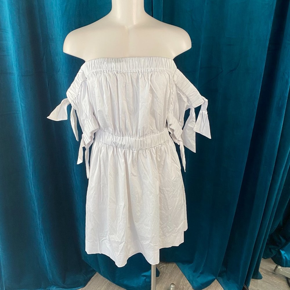 NWT Milly Zoey White Off The Shoulder Dress - Picture 3 of 10